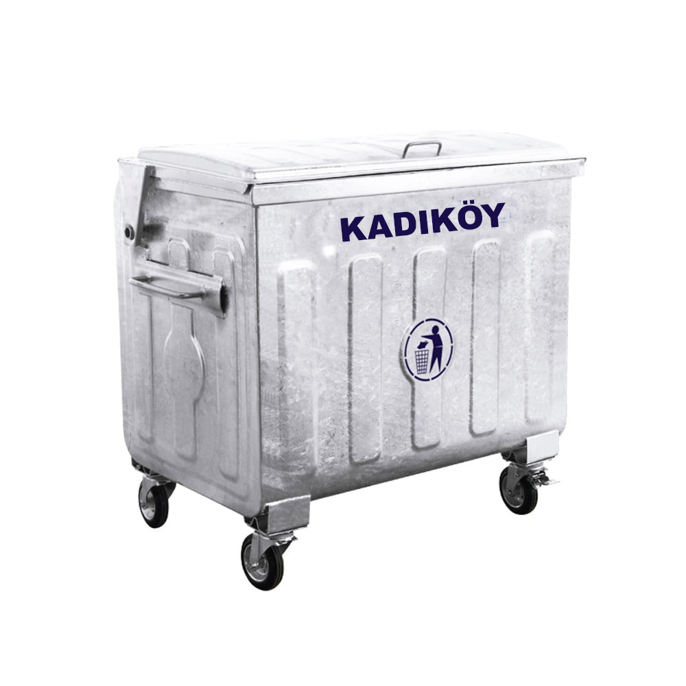 Kadıköy Sıcak Daldırma 770 Litre Metal Çöp Konteyneri